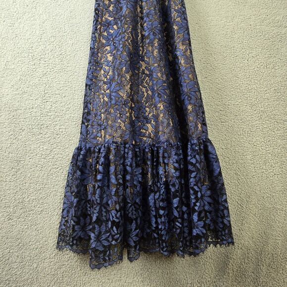 Moulinette Soeurs Anthropologie Size 0 Celestial Lace Maxi Dress Womens Ruffle - Picture 4 of 11